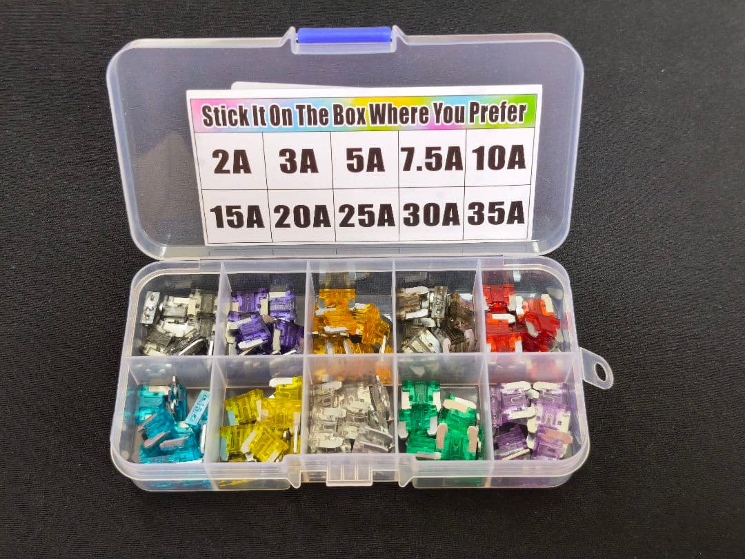 自動車用 ミニヒューズセット 100個入り 10種類